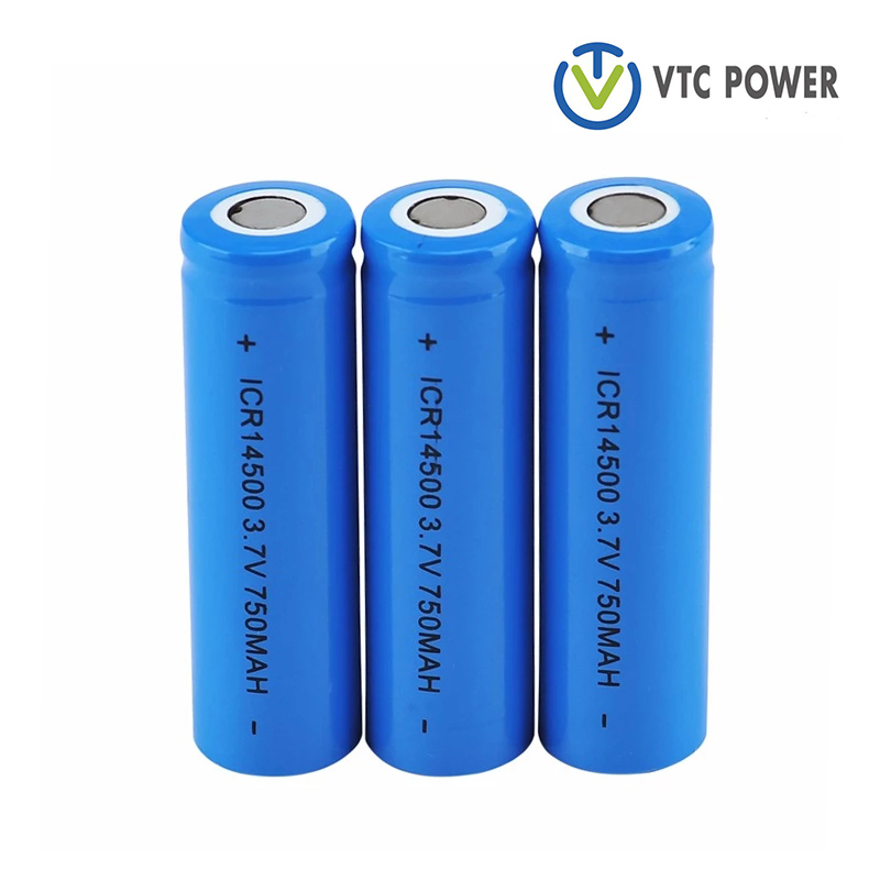 3.7V ICR14500 750mAh Liion Battery Cell