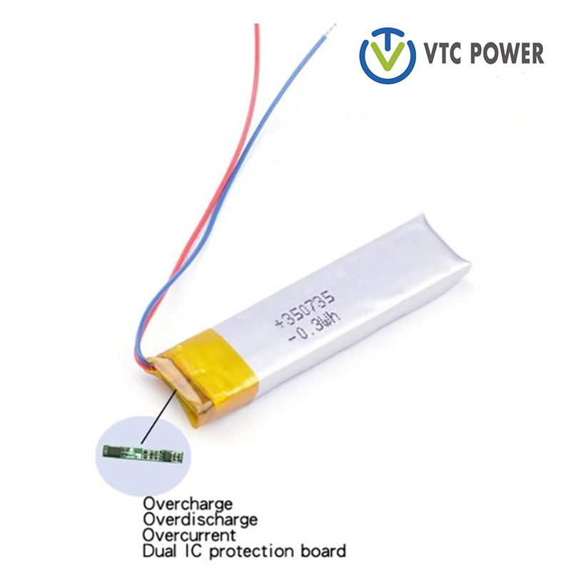 350735 3.7V 80mAh 0.3Wh Lipo Rechargeable Battery For JBR Sport Stereo Wireless Plus Voyager Legend HS-11CPL-556 AHB390836PS Bluetooth Earphone Mp3