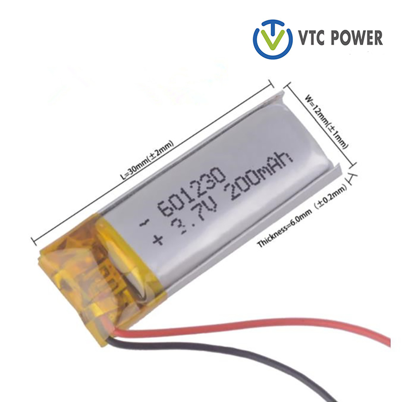 601230 200mAh 3.7V Lithium Polymer Rechargeable Battery For Bluetooth Headset Mouse Bracelet Wrist Smart Watch