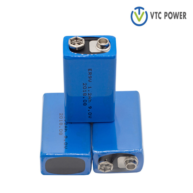 ER9V Lithium Battery 9v 1200mah For Smoke Detector, Smoke Detector, Smoke Alarm