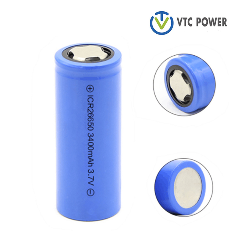 ICR 26650 3400mAh 3.7V Lithium li-ion rechargeable batteries 10C high discharge rate cell