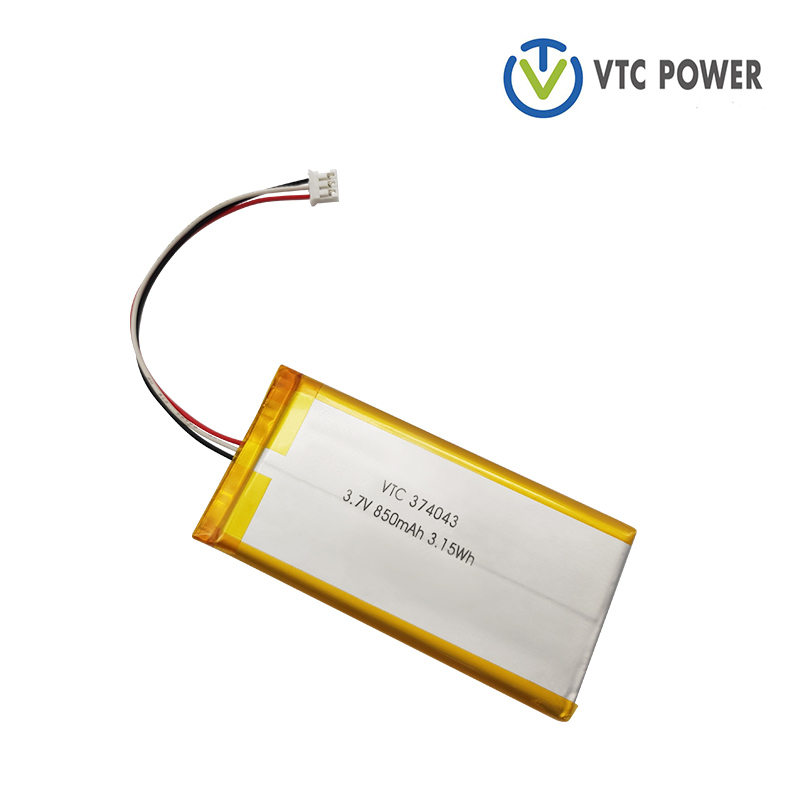 3.7v 850mAh Lithium Polymer Battery