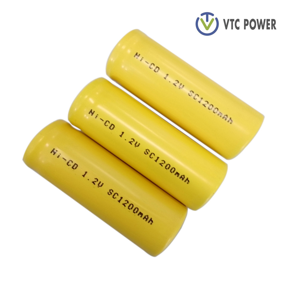 Ni Cd Sc 1200mah Rechargeable Battery 1.2v